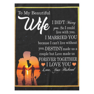 Personalized Letter To My Wife, Couple Valentine Tablecloth