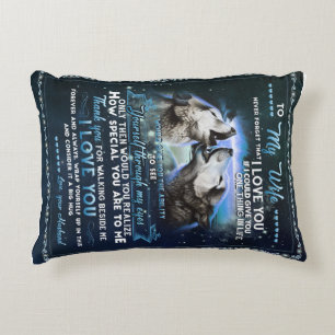 Personalized Letter To My Wife From Husband Accent Pillow