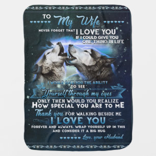 Personalized Letter To My Wife From Husband Baby Blanket