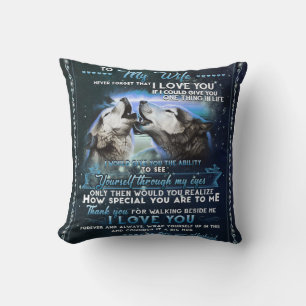 Personalized Letter To My Wife From Husband Throw Pillow