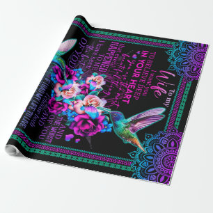 Personalized Letter To My Wife - Hummingbird Wrapping Paper