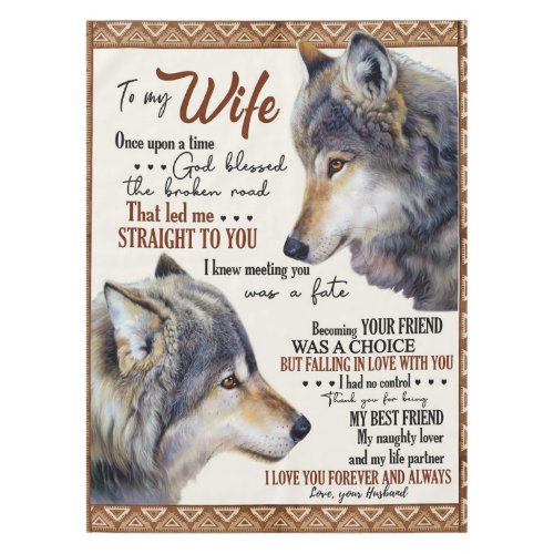 Personalized Letter To My Wife Love From Husband B Tablecloth