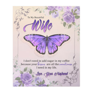 Personalized Letter To My Wife Love From Husband Metal Print