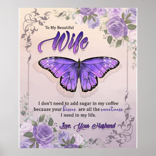 Personalized Letter To My Wife Love From Husband Poster