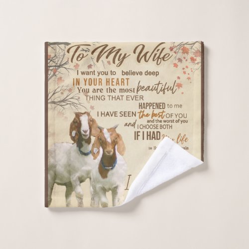 Personalized Letter To My Wife Love From Husband Wash Cloth