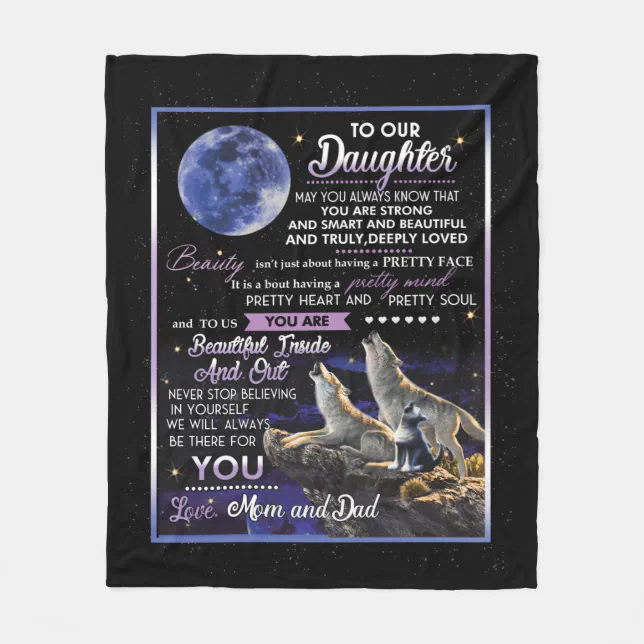 Letter Quilt/Fleece Blanket - Gift For Daughter - To My Daughter To Be A Witch main image 1