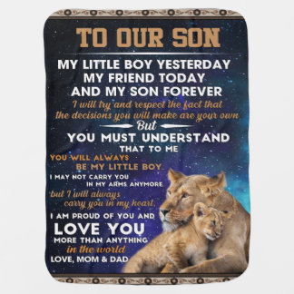 Personalized Letter To Our Son | Son Birthday Gift Baby Blanket