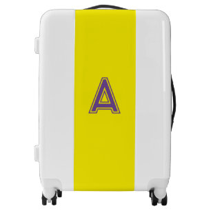 Personalized letter yellow luggage