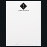 Personalized Letterhead Monogrammed Template<br><div class="desc">A classy business monogram design with your business details. Perfect for small and large corporate businesses. Professional and clean design.</div>
