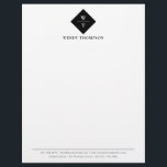 Personalized Letterhead Monogrammed Template<br><div class="desc">A classy business monogram design with your business details. Perfect for small and large corporate businesses. Professional and clean design.</div>