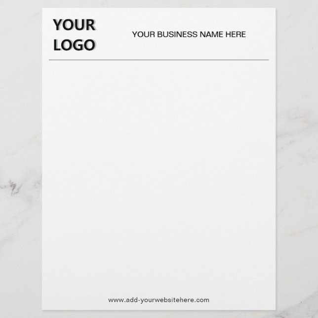 Personalized Letterhead with Logo Name and Website (Front)