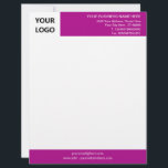 Personalized Letterhead with Logo - Your Colors<br><div class="desc">Custom Colors and Font - Simple Personalized Your Business Letterhead with Logo - Add Your Logo - Image or QR Code / Name - Company / Address - Contact Information / more - Resize and move or remove and add elements / image with Customization tool ! Choose Font / Size...</div>