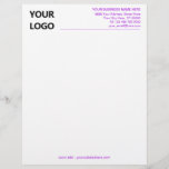 Personalized Letterhead with Your Own Design<br><div class="desc">Custom Colors and Font - Simple Personalized Your Modern Business Office Letterhead with Logo - Choose / add your favorite elements and text colors / font and size ! Resize and move or remove and add elements - Image / text with customization tool ! Add Your Logo - Image -...</div>