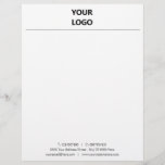 Personalized Letterhead with Your QR Code and Logo<br><div class="desc">Modern Design Business Office Letterhead with Your QR Code ( Back Side ) and Logo - Add Your Logo - Image / Address - Contact Information / and QR Code ( Back Side ) - Resize and move or remove and add elements / text with customization tool. Choose favorite elements...</div>