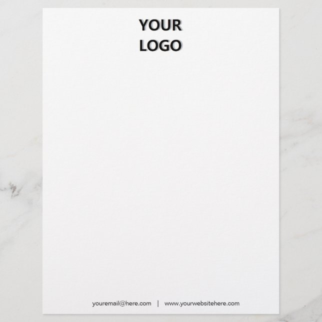 Personalized Letterhead Your Logo Email Website (Front)
