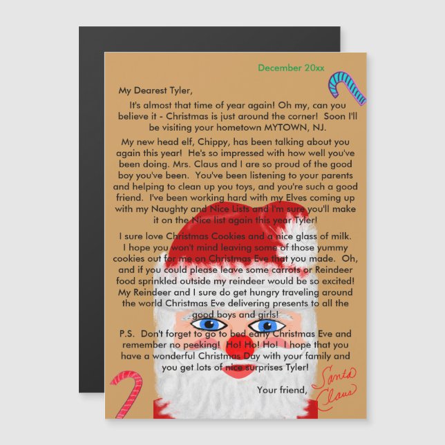 Personalized Letters from Santa (Front/Back)