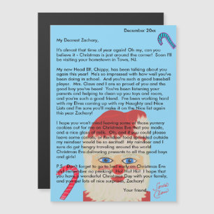 Personalized Letters from Santa Blue Child's Name