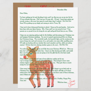 Personalized Letters from Santa Reindeer Holiday Card