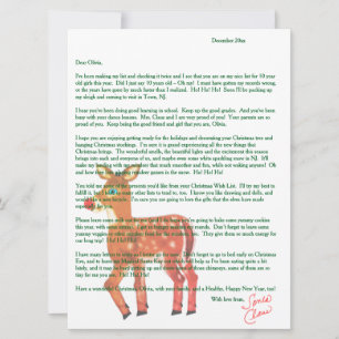 Personalized Letters from Santa Reindeer Holiday Card