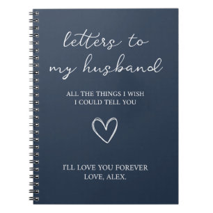 Personalized Letters to My Husband Love Notebook