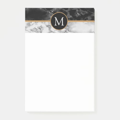 Personalized Lettet Marble Stone Post it Notes