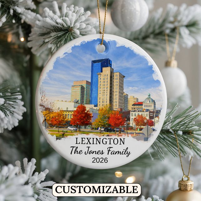 Personalized Lexington Ornament, Custom Kentucky Ceramic Ornament (Creator Uploaded)