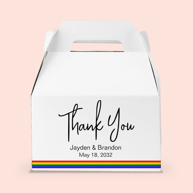 Personalized LGBT Rainbow Wedding Thank You Favor Boxes (Personalized LGBT Rainbow Wedding Thank You Favor Boxes
)