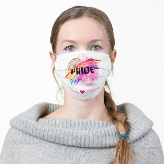 Personalized LGBTQ Pride Rainbow Color Heart