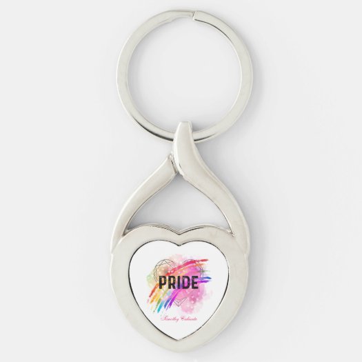 Personalized LGBTQ Pride Rainbow Color Heart 