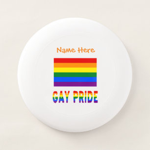 Personalized LGBTQ Rainbow Gay Pride Flag Wham-O Frisbee