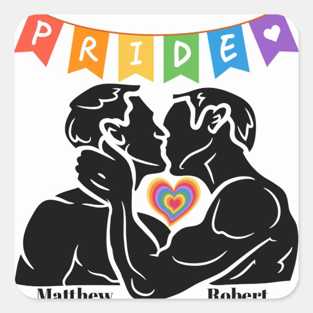 Personalized LGBTQ+ Sticker, Pride Sticker  (Front)