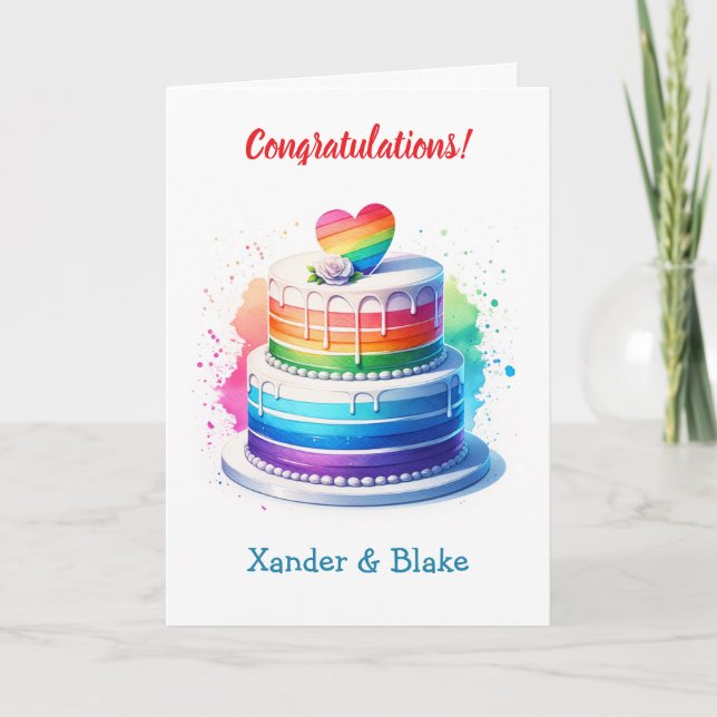Personalized LGBTQIA+ Congrats on your Wedding Card (Front)