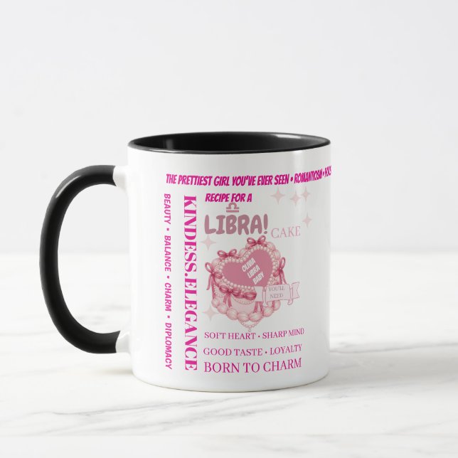 Personalized Libra Cake Design Mug (Left)