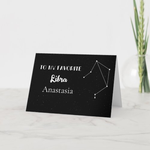  Personalized Libra Card With Constellation 