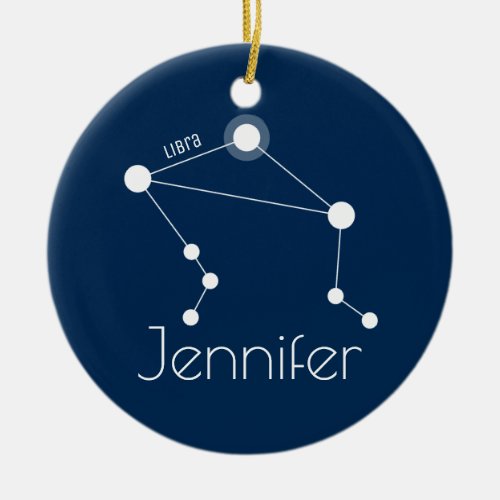Personalized Libra Constellation Ornament