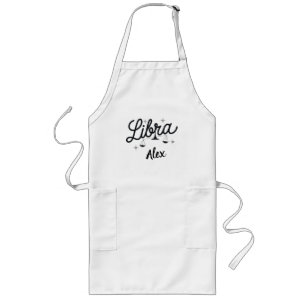 Personalized Libra Zodiac Sign Art Long Apron