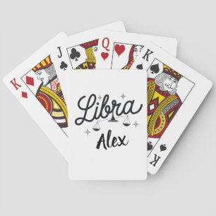 Personalized Libra Zodiac Sign Art Poker Cards