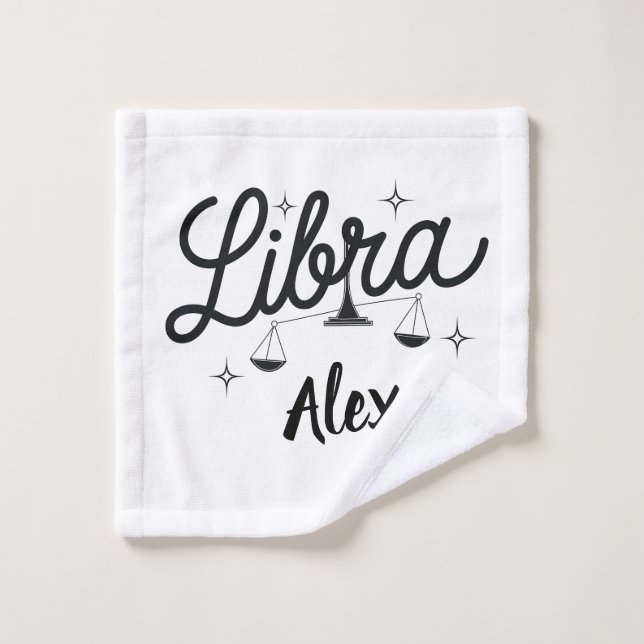 Personalized Libra Zodiac Sign Art  Wash Cloth (Wash Cloth)