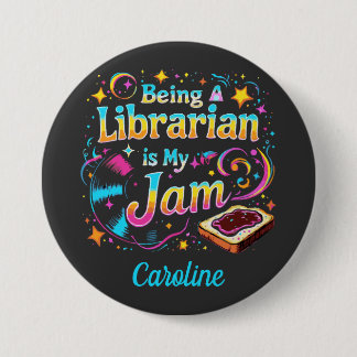 Personalized Librarian Gift Button