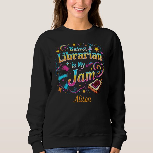 Personalized Librarian Gift Sweatshirt (Front)