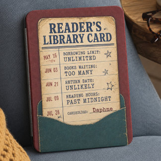 Personalized Library Card Kindle Case