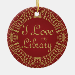 Personalized Library Ornament Librarian Gift