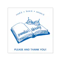 Personalized Library Stamp Read It Love It Return