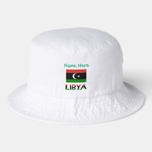Personalized Libya Flag Bucket Hat