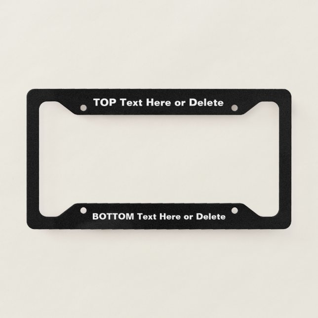 Personalized License Plate Holder Frame (Front)