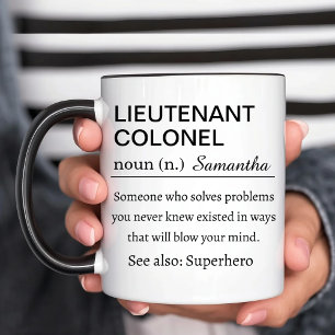 Personalized Lieutenant Colonel Definition Two-Tone Coffee Mug