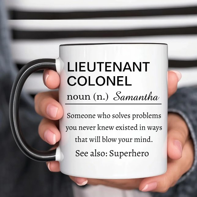 Personalized Lieutenant Colonel Definition Two-Tone Coffee Mug (Creator Uploaded)
