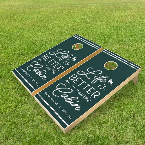 Personalized Life Is Better At The Cabin Cornhole Set