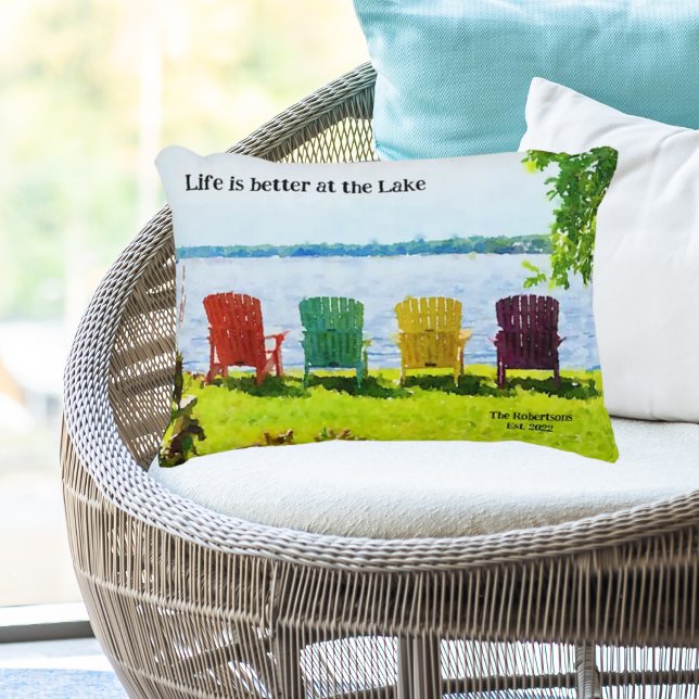 Personalized Life is better at the Lake Name  Accent Pillow (Creator Uploaded)