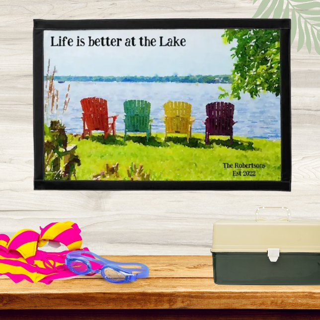 Personalized Life is better at the Lake Name Penna Pennant (Creator Uploaded)